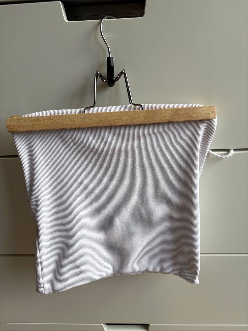 Aritzia Contour White Ribbed Tube Top